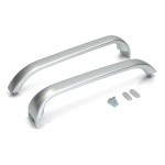 COPPIA MANIGLIE FRIGO BOSCH 31,5 CM SILVER